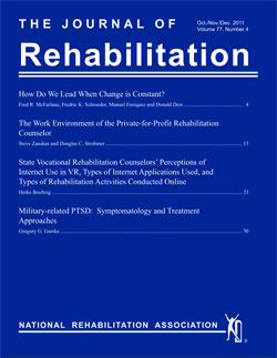 Cover of the Journal of Rehabilitation