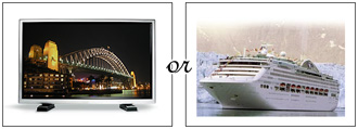 could purchase a plasma screen TV or go on a cruise!